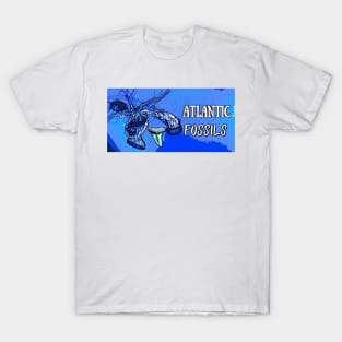 Jellyfish Underwater with Atlantic Fossils Shark Tooth T-Shirt